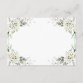 Elegante Waterverf Dusty Blue Foliage Details Informatiekaartje (Achterkant)