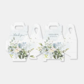 Elegante Waterverf Dusty Blue Gum Eucalyptus Bedankdoosjes (Uitgevouwen)