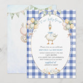 Elegante Waterverf Een 1e verjaardag gekke gans B Kaart (Voorkant / Achterkant)