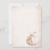 Elegante Waterverf Een 1e verjaardag Pompoen is op Kaart (Achterkant)