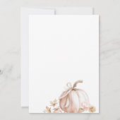 Elegante Waterverf Een 1e verjaardag Pompoen is op Kaart (Achterkant)