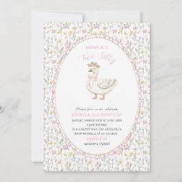 Elegante Waterverf Een 2e verjaardag gekke gans B Kaart