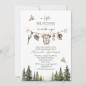 Elegante Waterverf Een beetje Hunter Baby shower Kaart (Voorkant)