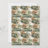 Elegante Waterverf Een beetje Hunter Baby shower Kaart (Achterkant)