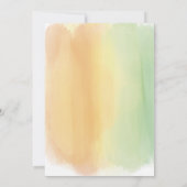 Elegante Waterverf Een beetje pompoen Baby shower Kaart (Achterkant)