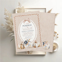 Elegante Waterverf Een beetje pompoen boho Baby Sh