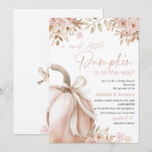 Elegante Waterverf een lieve kleine pompoen Baby S Kaart (Voorkant / Achterkant)