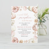 Elegante Waterverf een lieve kleine pompoen Baby S Kaart (Staand voorkant)