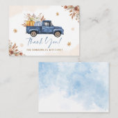 Elegante Waterverf Een lieve kleine pompoen is op Notitiekaartje (Voorkant / Achterkant)