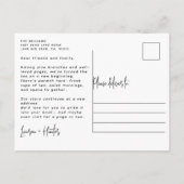 Elegante Waterverf Een nieuw hoofdstuk is begonnen Aankondigingskaart (Achterkant)