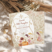 Elegante waterverf Een zoete kleine pompoen boho
