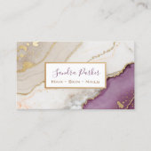 Elegante waterverf en faux gouden folie visitekaartje (Voorkant)