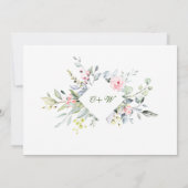 Elegante Waterverf Eucalyptus 3 FOTO Bruiloft Save The Date (Achterkant)