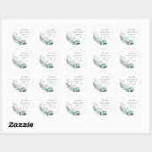 Elegante waterverf eucalyptus baby shower ronde sticker (Vel)