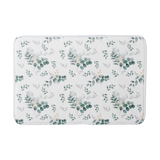 Elegante waterverf eucalyptus badmat (Voorkant)