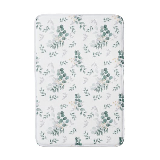 Elegante waterverf eucalyptus badmat (Voorkant Verticaal)