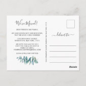 Elegante Waterverf Eucalyptus Bewegende Aankondigi Briefkaart (Achterkant)