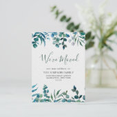 Elegante Waterverf Eucalyptus Bewegende Aankondigi Briefkaart (Staand voorkant)