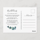 Elegante Waterverf Eucalyptus Bewegende Aankondigi Briefkaart (Achterkant)