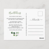 Elegante Waterverf Eucalyptus Bewegende Aankondigi Briefkaart (Achterkant)