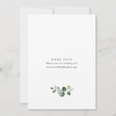 Elegante Waterverf Eucalyptus Boheemse bruiloft Kaart (Achterkant)