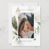 Elegante waterverf Eucalyptus botanische bruiloft Kaart (Voorkant)