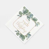 Elegante waterverf eucalyptus botanische verjaarda servet (Hoek)