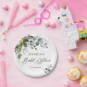 Elegante waterverf Eucalyptus bruidsfeest papier Papieren Bordje (Feest)