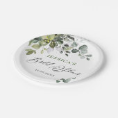 Elegante waterverf Eucalyptus bruidsfeest papier Papieren Bordje (Gekanteld)