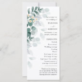 Elegante waterverf eucalyptus bruiloft programma (Voorkant)