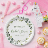 Elegante waterverf Eucalyptus Bruiloftsborrel Papieren Bordje (Feest)