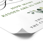 Elegante Waterverf Eucalyptus Bruiloftsshower Post Poster (Hoek)