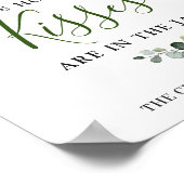 Elegante Waterverf Eucalyptus Bruiloftsshower Post Poster (Hoek)
