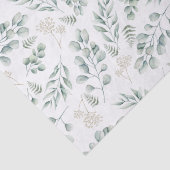 Elegante Waterverf Eucalyptus en varens Patroon Tissuepapier (Detail)