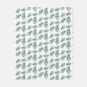 Elegante waterverf eucalyptus fleece deken