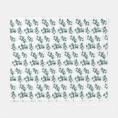 Elegante waterverf eucalyptus fleece deken (Voorkant (Horizontaal))