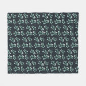 Elegante waterverf eucalyptus fleece deken (Voorkant (Horizontaal))