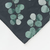 Elegante waterverf eucalyptus fleece deken (Hoek)