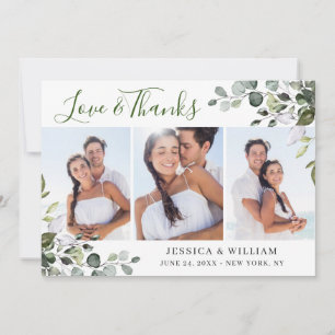 Elegante Waterverf Eucalyptus Greenery 3 FOTO Bedankkaart