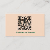 Elegante Waterverf Eucalyptus Groenery QR Code Bru Visitekaartje (Achterkant)