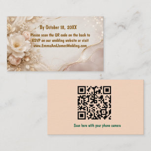 Elegante Waterverf Eucalyptus Groenery QR Code Bru Visitekaartje