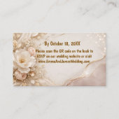 Elegante Waterverf Eucalyptus Groenery QR Code Bru Visitekaartje (Voorkant)