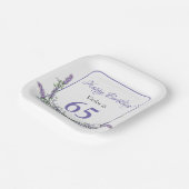 Elegante waterverf eucalyptus lavendelverjaardag papieren bordje (Gebogen)