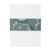 Elegante Waterverf eucalyptus met gouden accenten Uitnodigingen Wikkel (Achterkant Voorbeeld)