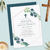 Elegante Waterverf Eucalyptus met kruisdoop Kaart