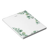 Elegante Waterverf Eucalyptus tak bladeren Notitieblok (Schuin)