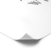 Elegante Waterverf Eucalyptus Trouw Welkom Poster (Hoek)