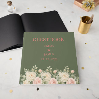 Elegante Waterverf Eucalyptus Trouwgastenboek Gastenboek