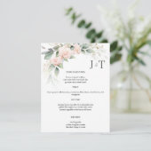 Elegante Waterverf Eucalyptus Trouwmenu's Kaart (Staand voorkant)