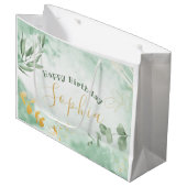 Elegante waterverf Eucalyptusbladeren cadeautas (Voorkant Gekanteld)